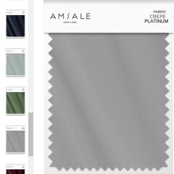 Amsale "Bray" Platinum Crepe Bridesmaid Dress - Picture 5 of 6